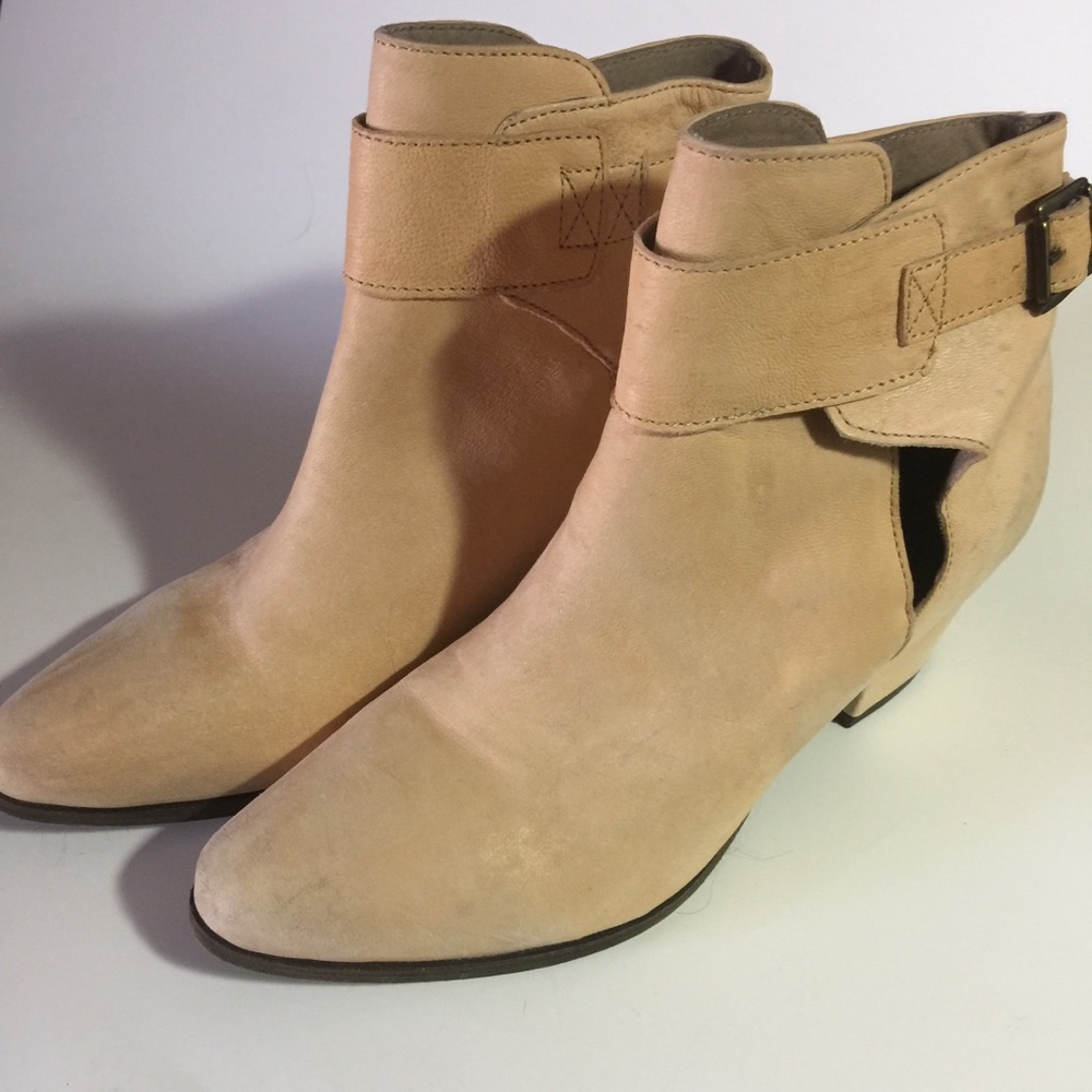 Free People Distressed Leather Booties 9M